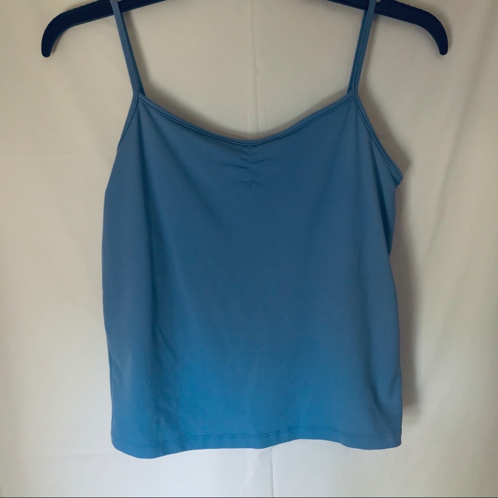 Simple blue spaghetti strap tank